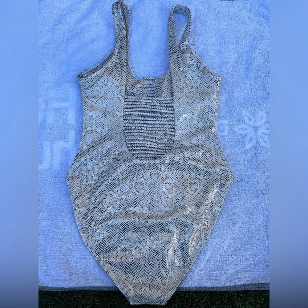 Womens Snake Print One Piece‎ Swimsuit